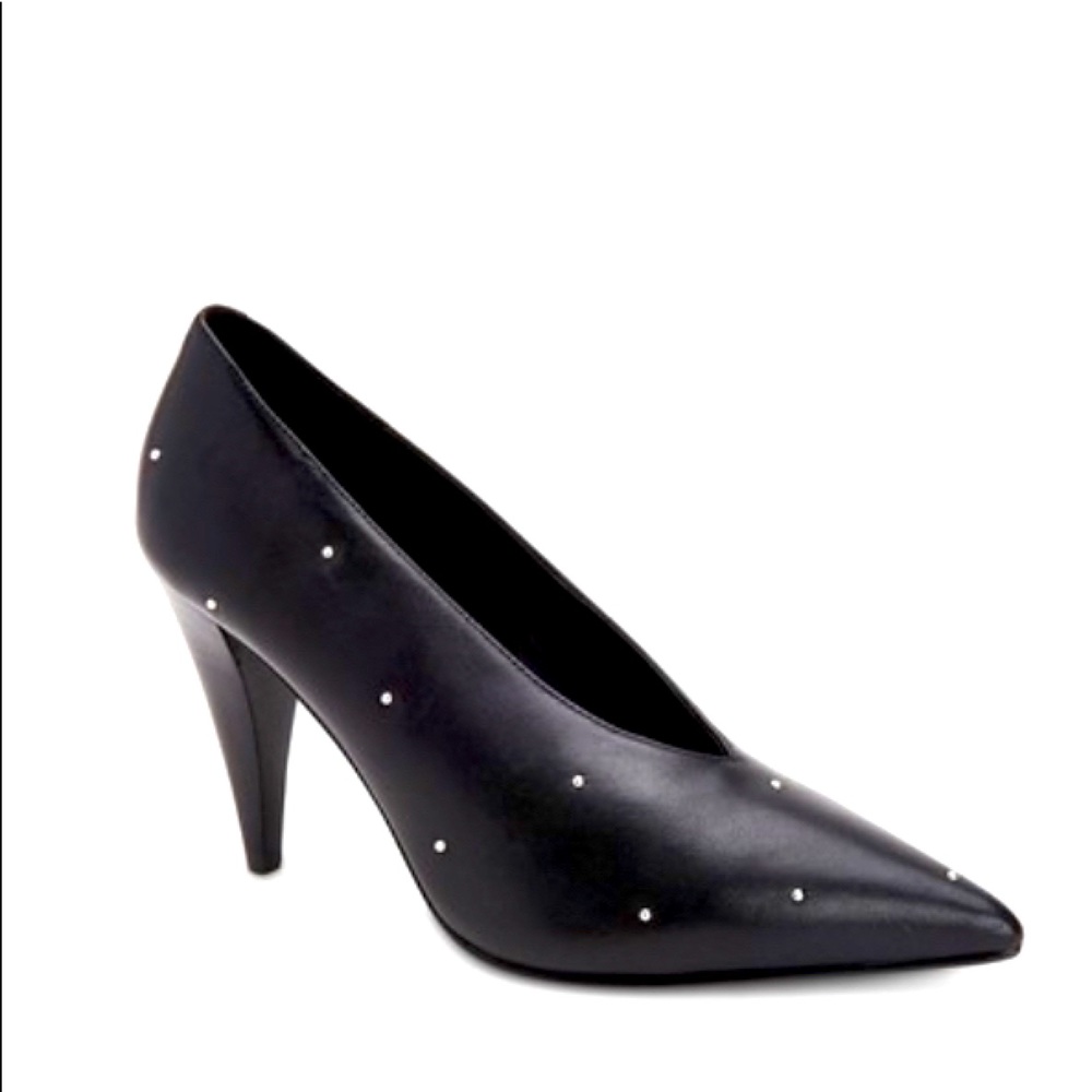 ALL SAINTS Studded Vintage Leather Pump (40)